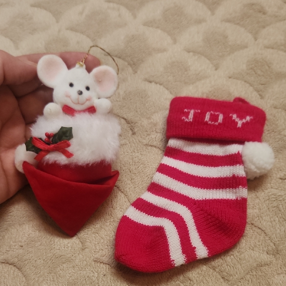 Fanciful Christmas Ornament Set with Santa and Reindeer & 31 Bag - Picture 10 of 11